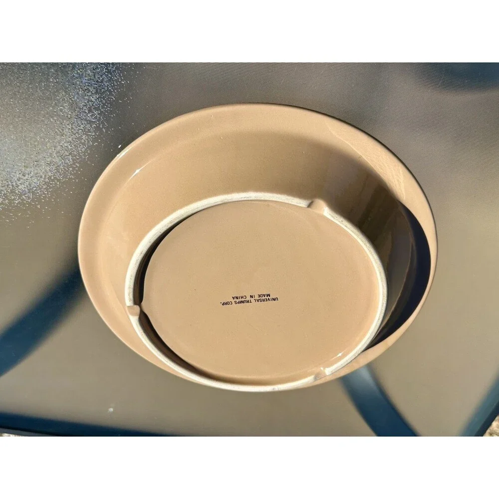 Ceramic Universal Trumps Apple Pie Dish Plate W/ Recipe 11.5” Round Cottagecore